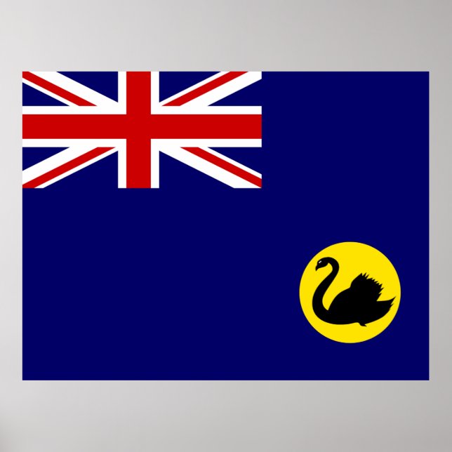 Poster Bandeira da Austrália Ocidental (Frente)