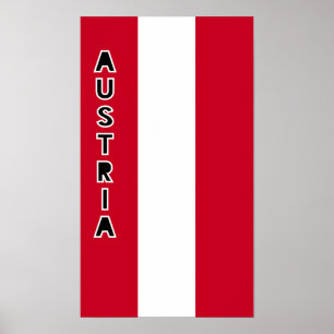Poster Bandeira da Áustria
