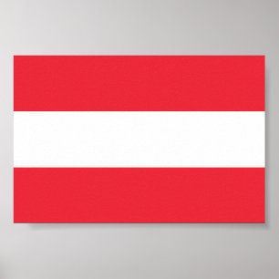 Poster Bandeira da Áustria