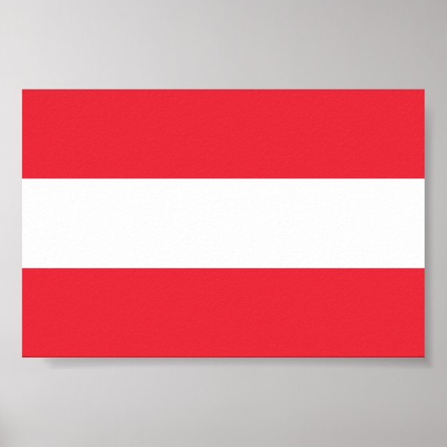Poster Bandeira da Áustria (Frente)