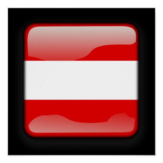 Póster Bandeira da Áustria (Frente)