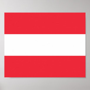 Poster Bandeira da Áustria