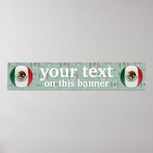 Poster Bandeira da bandeira da bolha de México