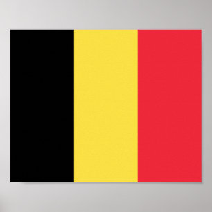 Poster Bandeira da Bélgica