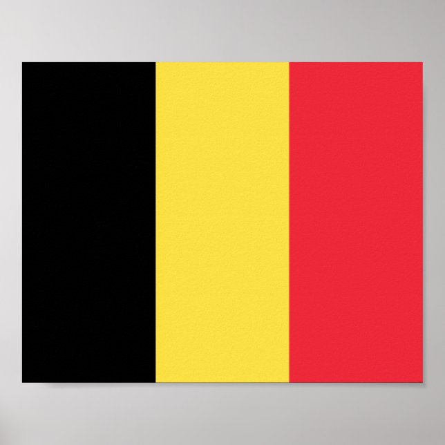 Poster Bandeira da Bélgica (Frente)