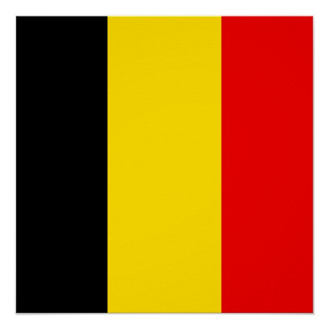Póster Bandeira da Bélgica (Frente)