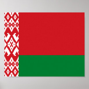 Poster Bandeira da Bielorrússia