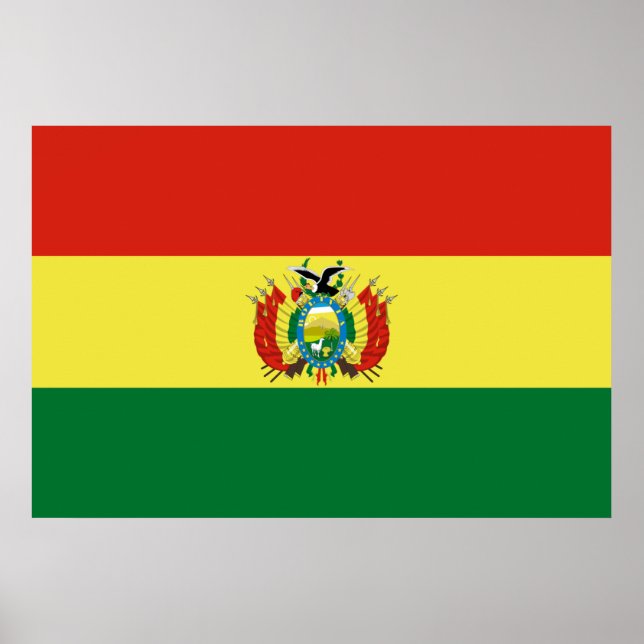 Poster Bandeira da Bolívia (Frente)
