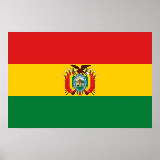 Poster Bandeira da Bolívia (Frente)