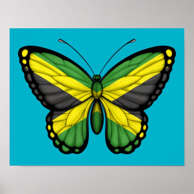 Póster Bandeira da Borboleta Jamaicana (Frente)