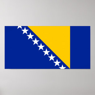 Poster Bandeira da Bósnia e Herzegovina