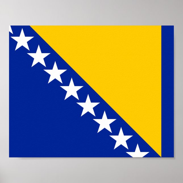 Poster Bandeira da Bósnia e Herzegovina (Frente)