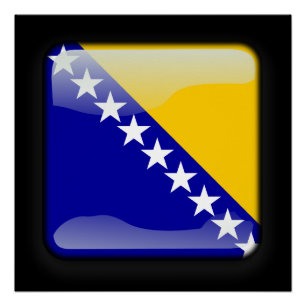 Póster Bandeira da Bósnia e Herzegovina