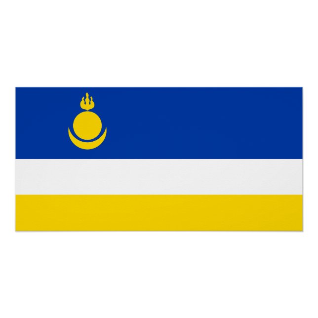 Póster Bandeira da Buryatia Patriótica (Frente)
