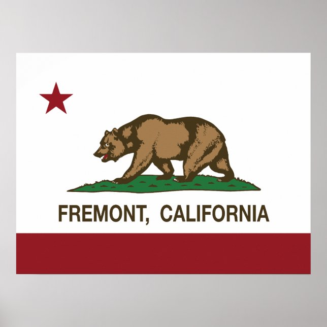 Poster Bandeira da Califórnia Fremont (Frente)