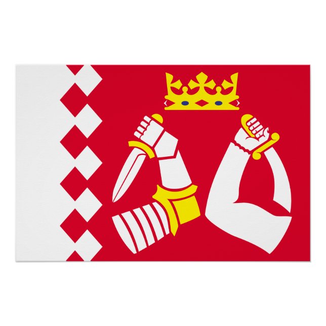 Póster Bandeira da Carélia do Norte (Frente)