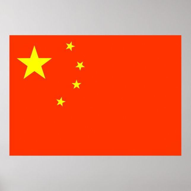 Póster Bandeira da China (Frente)