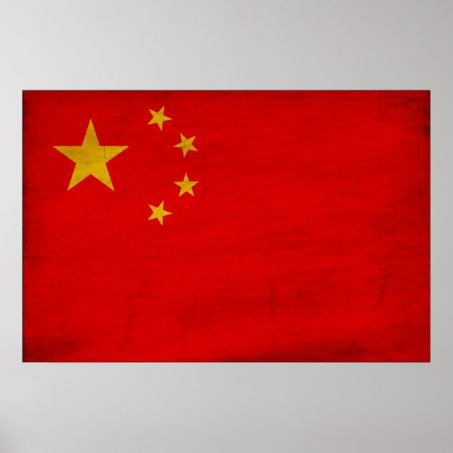 Poster Bandeira da China (Frente)