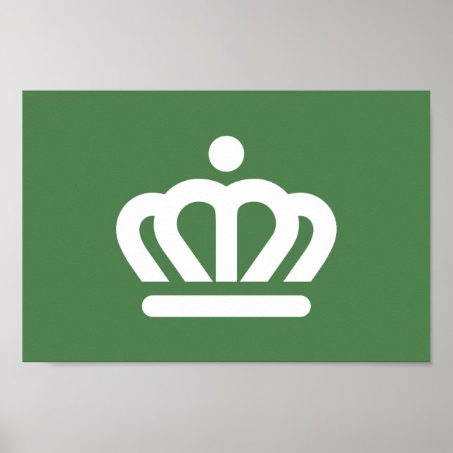 Poster Bandeira da cidade de Charlotte (Frente)