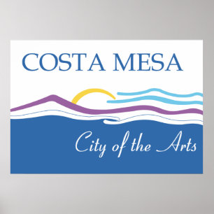 Póster Bandeira da cidade de Costa Mesa