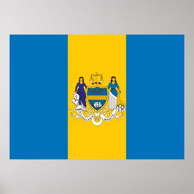 Póster Bandeira da cidade de Filadélfia (Frente)