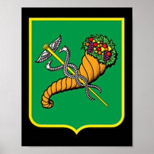 Poster Bandeira da Cidade de Kharkiv Ucrânia Orgulho Ucra