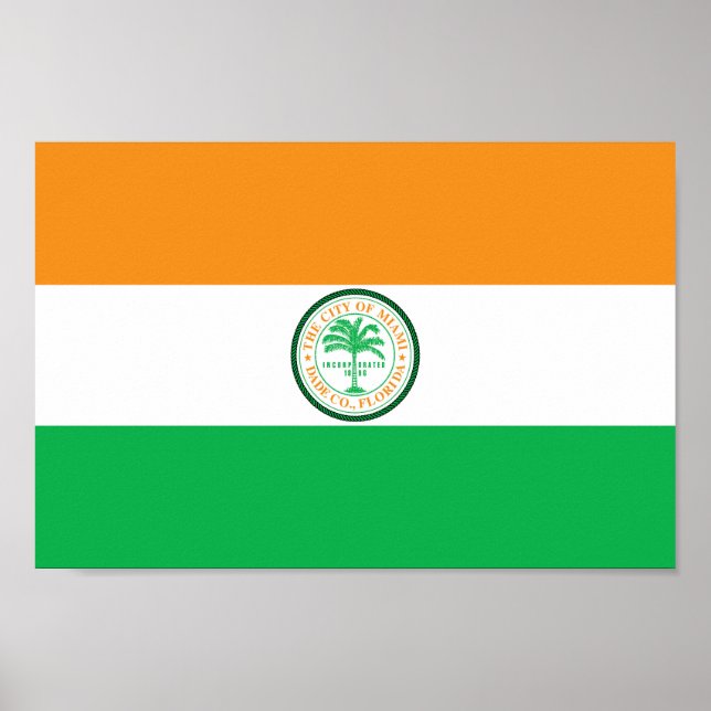 Poster Bandeira da cidade de Miami (Frente)
