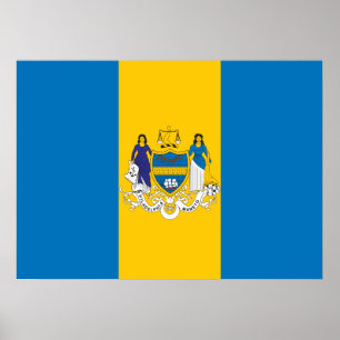 Póster Bandeira da cidade de Philadelphfia