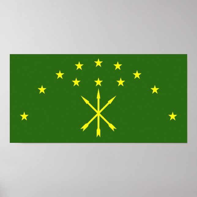Poster Bandeira da Circassia (Frente)