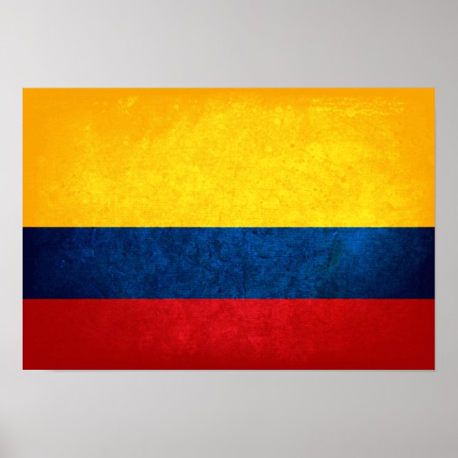 Póster Bandeira da Colômbia (Frente)