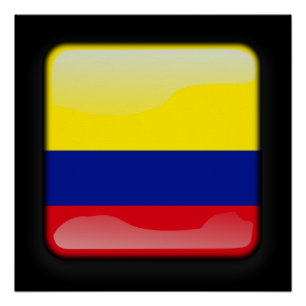 Póster Bandeira da Colômbia