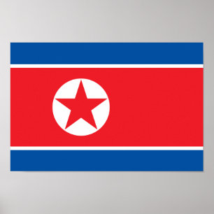 Póster Bandeira da Coreia do Norte