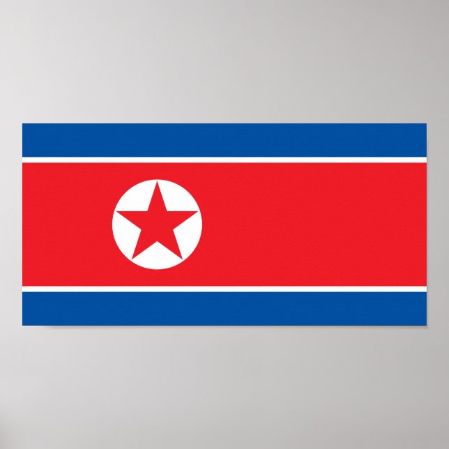 Poster Bandeira da Coreia do Norte (Frente)
