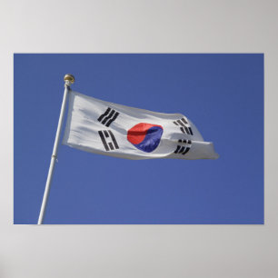 Póster Bandeira da Coreia do Sul