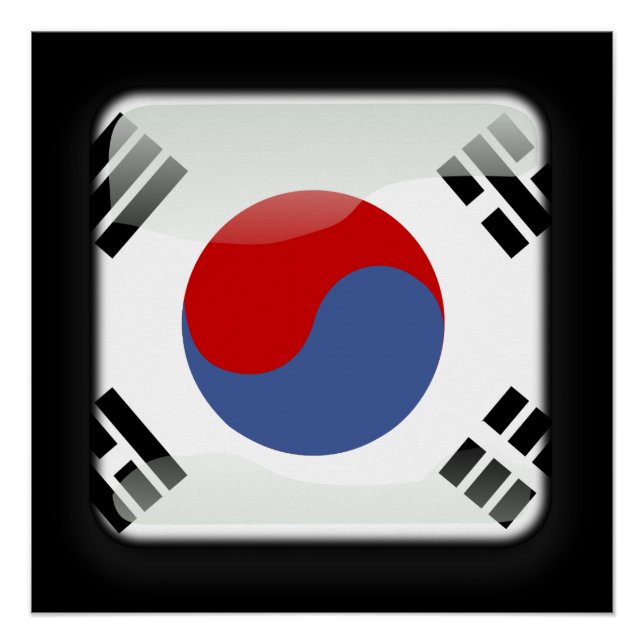 Póster Bandeira da Coreia do Sul (Frente)