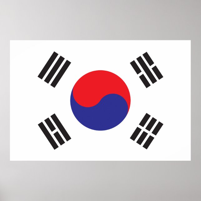 Poster Bandeira da Coreia do Sul (Frente)