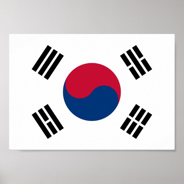 Poster Bandeira da Coreia do Sul (Frente)