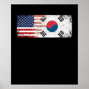 Poster Bandeira da Coreia do Sul