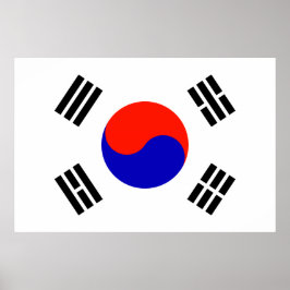 Póster Bandeira da Coreia do Sul