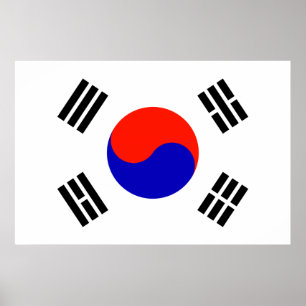 Póster Bandeira da Coreia do Sul