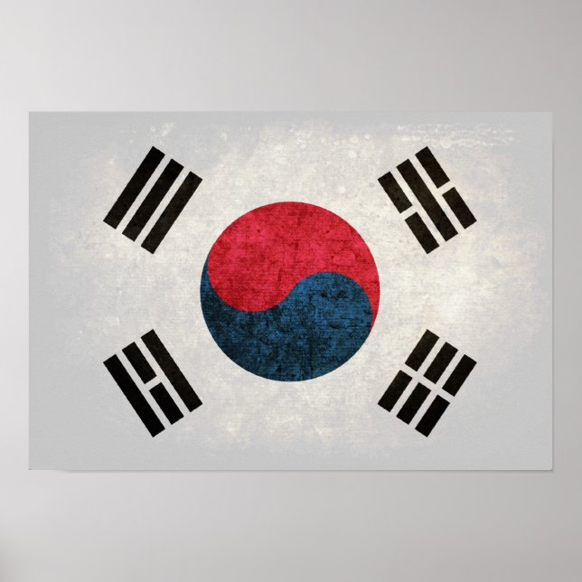 Poster Bandeira da Coreia do Sul (Frente)