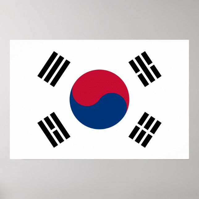 Poster Bandeira da Coreia do Sul (Frente)