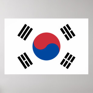 Poster Bandeira da Coreia do Sul (ROK)