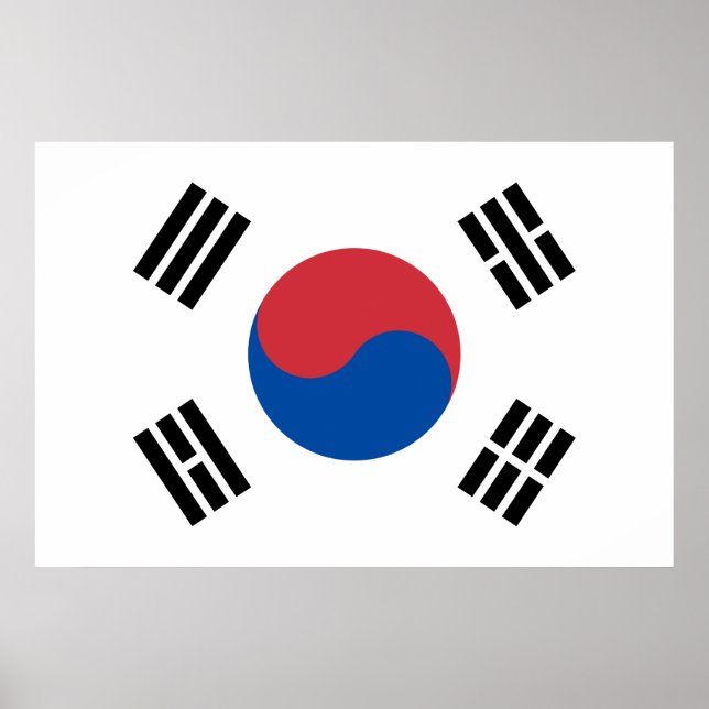 Poster Bandeira da Coreia do Sul (ROK) (Frente)