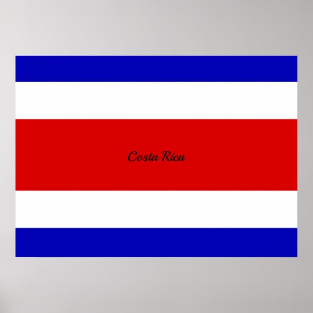 Poster Bandeira da Costa Rica (Frente)