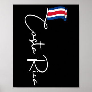 Poster Bandeira da Costa Rica Férias Tropical Pura Vida C