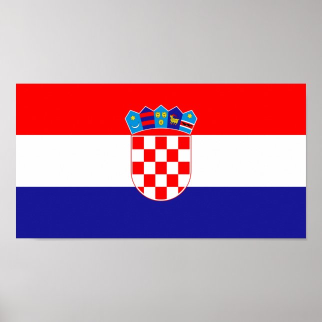 Poster Bandeira da Croácia (Frente)