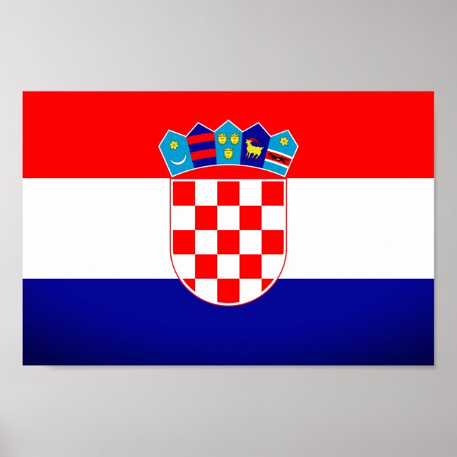 Poster Bandeira da Croácia (Frente)