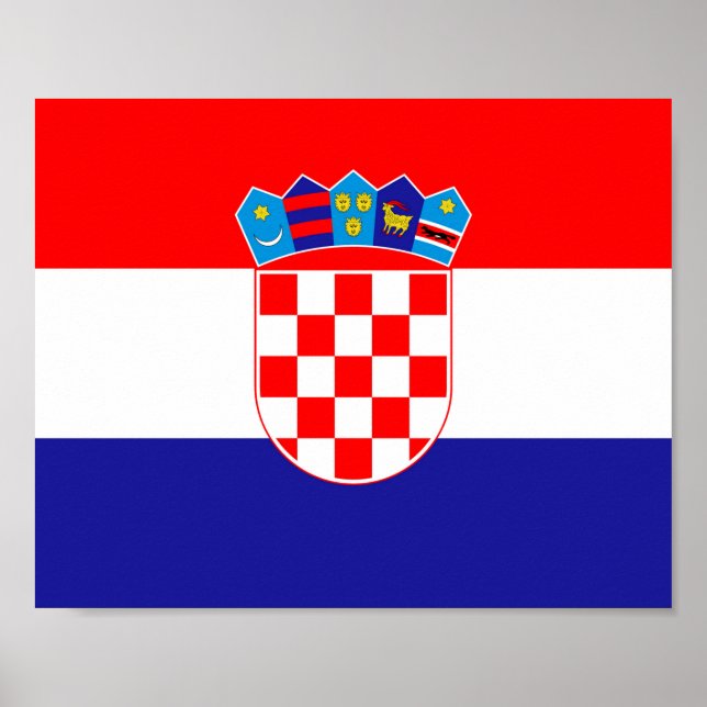 Poster Bandeira da Croácia (Frente)