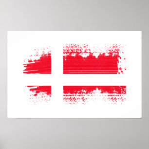 Poster Bandeira da Dinamarca